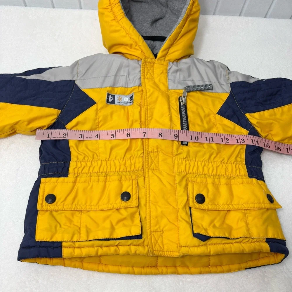 OshKosh B'gosh Gray‎ Yellow Blue Winter Jacket Boy Size 24M